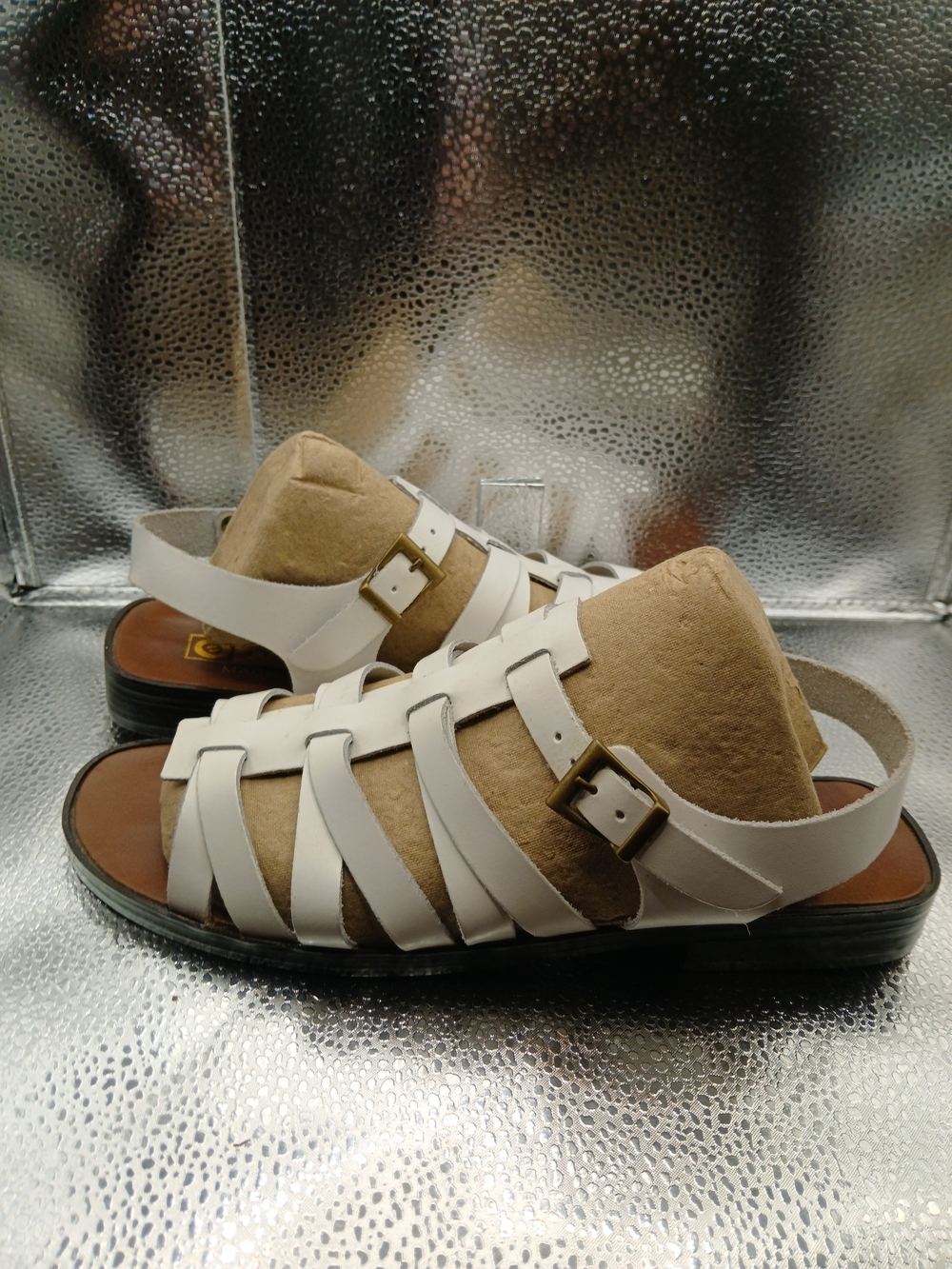 ellemenno White Multi-Strap Sandals Women's Size 6.5-7 - Picture 4 of 10